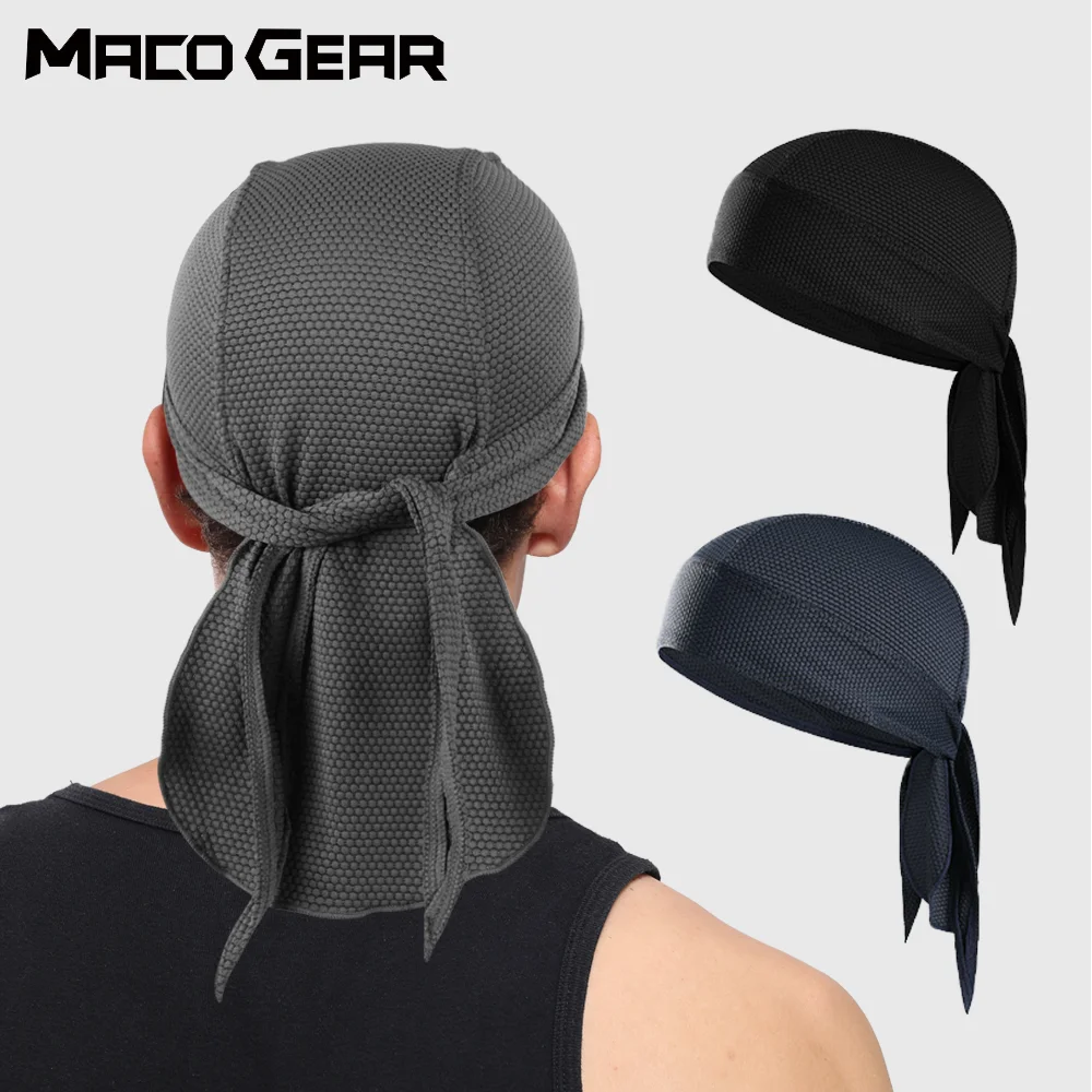 Sports Headscarf HipHop Cap Pirate Headband Lightweight Breathable Hiking Running Bandana Hat Headwear for Men Women Summer