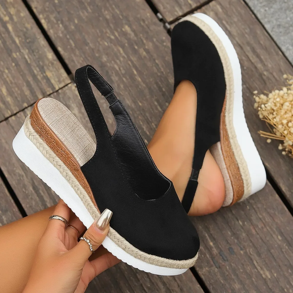 Sandales Compensées Femme été 2025 - Plateforme, Bride Cheville - Style Bohème, Confortables - 2