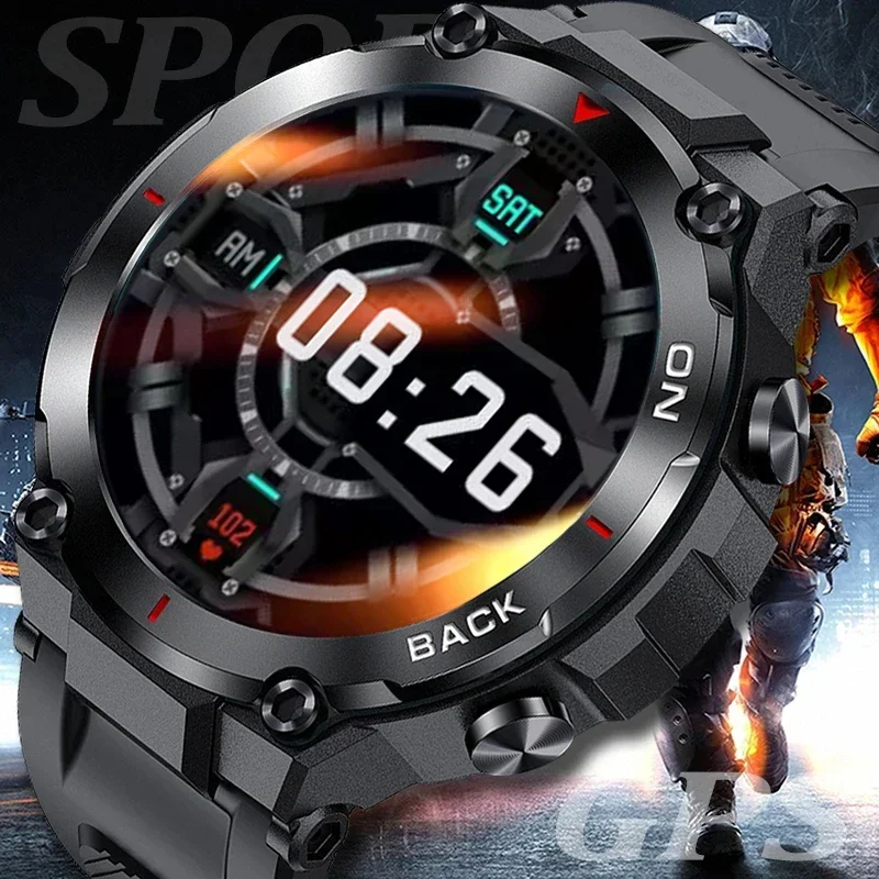 

2023 NEW GPS Smart Watch Men Military 5ATM Waterproof Long Battery Life Tactical SmartWatch Blood Oxygen for Samsung iPhone