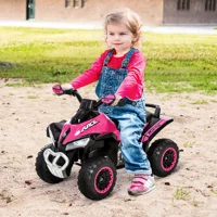 HOMCOM No Power Quad Toddler Ride on Car Foot-to-Floor Sliding