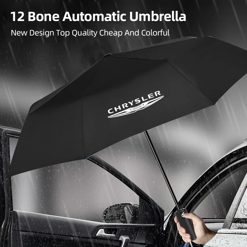 Car Fully Automatic Folding Rain Windproof Umbrella Sunshade For Chrysler 300c PT Cruiser Grand Voyager Pacifica Town Country