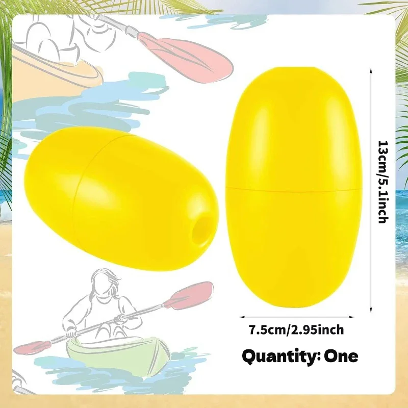 Boa di segnalazione per acqua profonda gialla da 5,1' x 2,95' (1 pezzo) per barche, pesca ai granchi, moli, piscine, kayak, nuoto - immagine 2