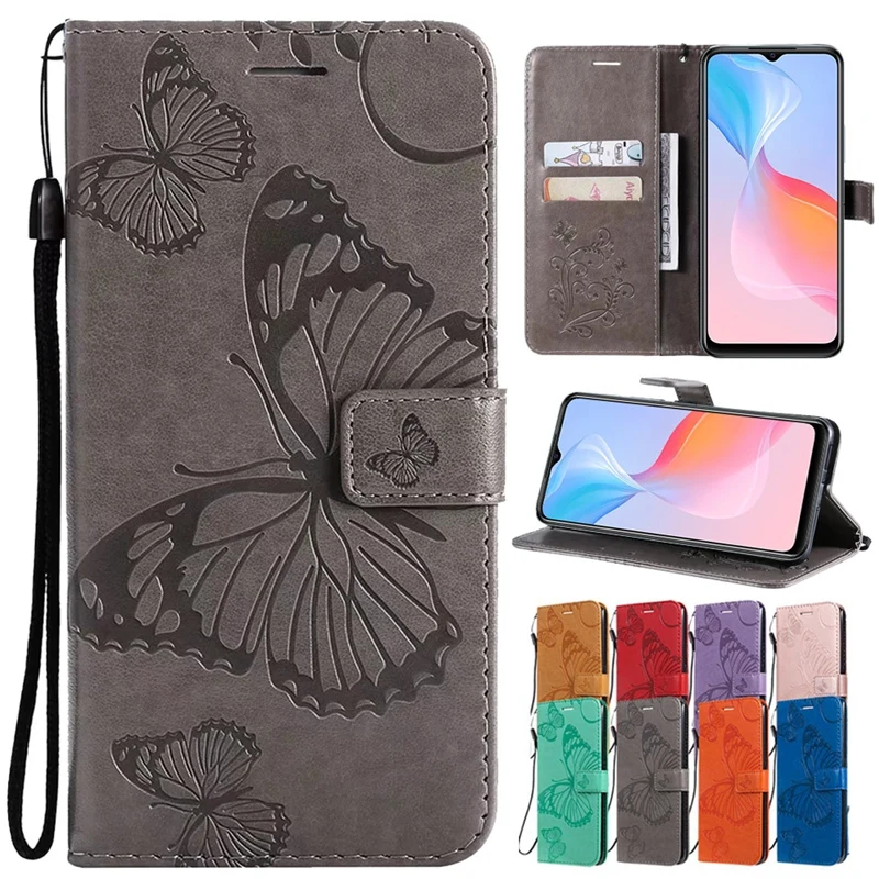 

Embossed Butterfly PU Leather Case for VIVO Y20 Y20S Y21 Y21S Y33S Y11S Y12S Card Slots Flip Cover for VIVO Y53 Y93 Y15 Y75 V21