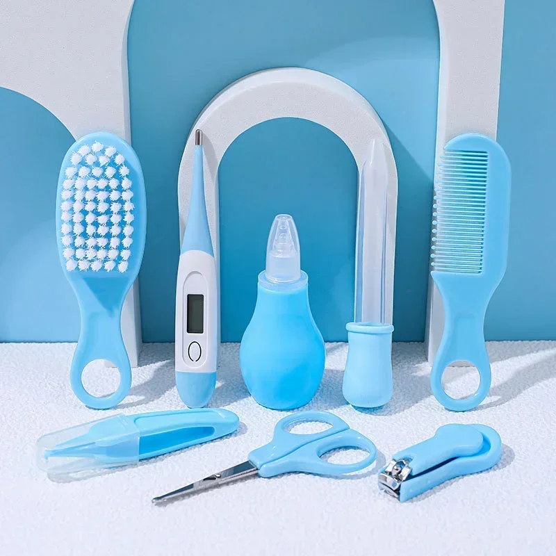 8pcs/set Baby Care Kit Baby Hygiene Kit Nail Scissors Clipper Portable Infant Child Healthcare Tools Sets for Toddler Gift