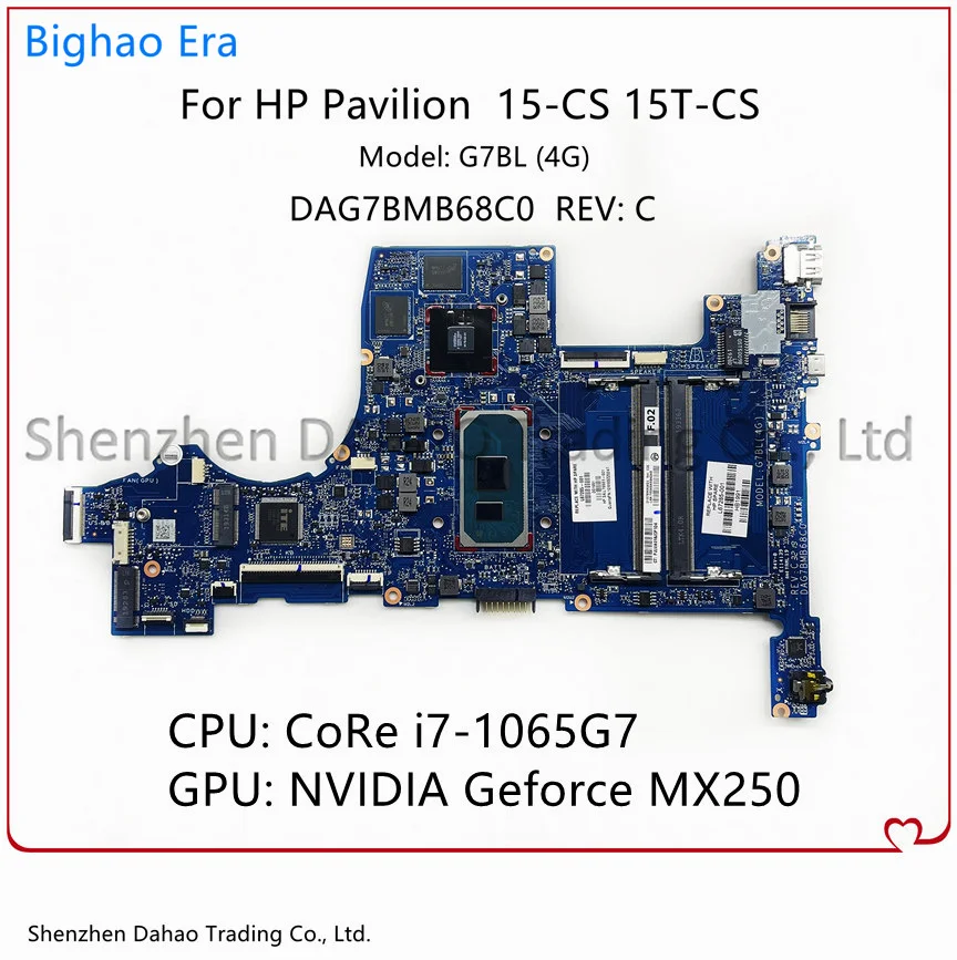 

For HP Pavilion 15-CS Laptop Motherboard With i7-1065G7 CPU MX250 4GB-GPU L67285-001 L67285-601 DAG7BMB68C0 Mainboard 100% Work