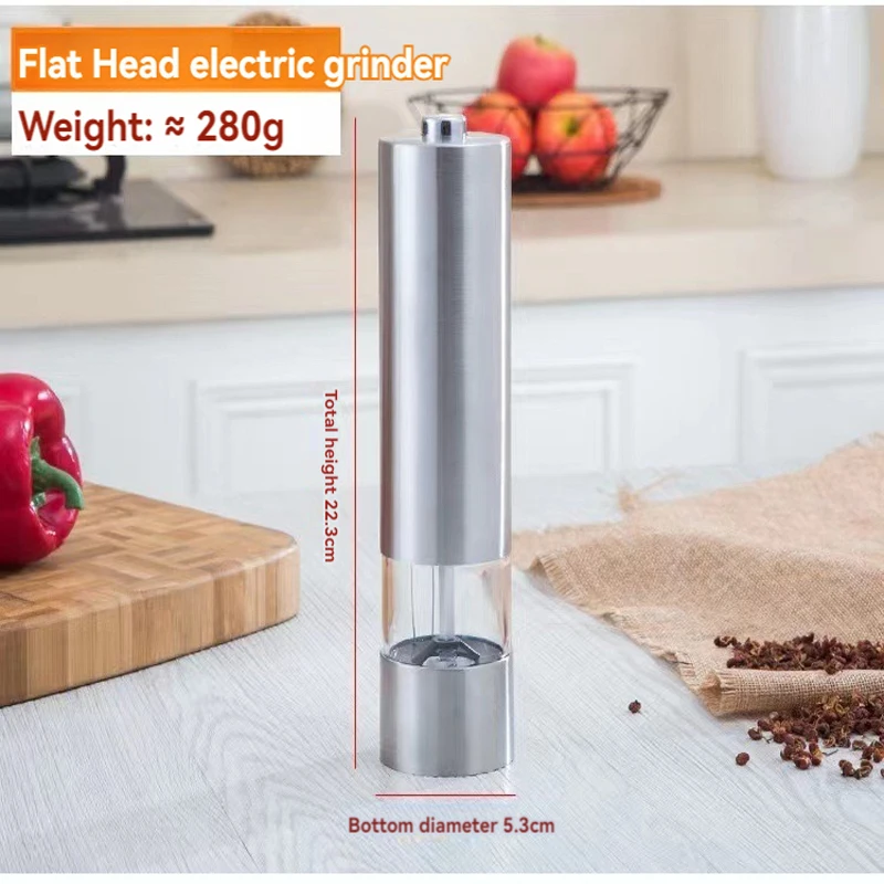 Salt and Pepper Grinder Stainless Steel Electric Salt and Pepper Grinder Set