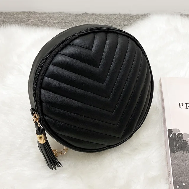2022 New Round Bag Girls Crossbody Bag Fashion Women 'S Bag Purses Crossbody Bags For Women Black