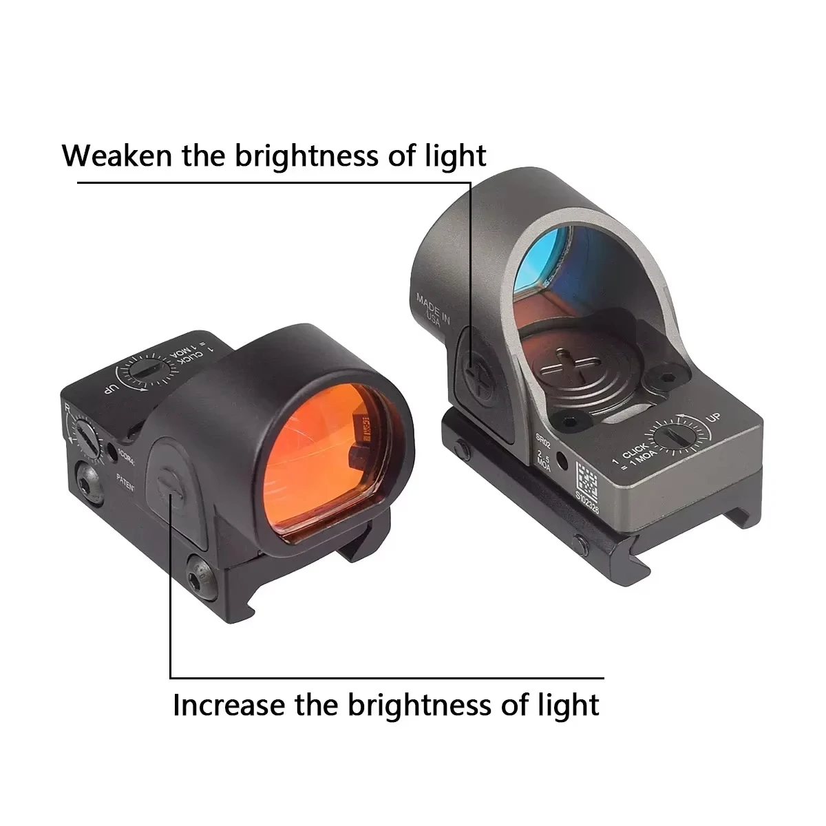 SR RM Mini Red Dot Sight Collimator Scope Glock Rear Sight Mount Hunting Optics Holographic Hot 20mm Rail Riflescope red dot sight rifle scope holographic collimator