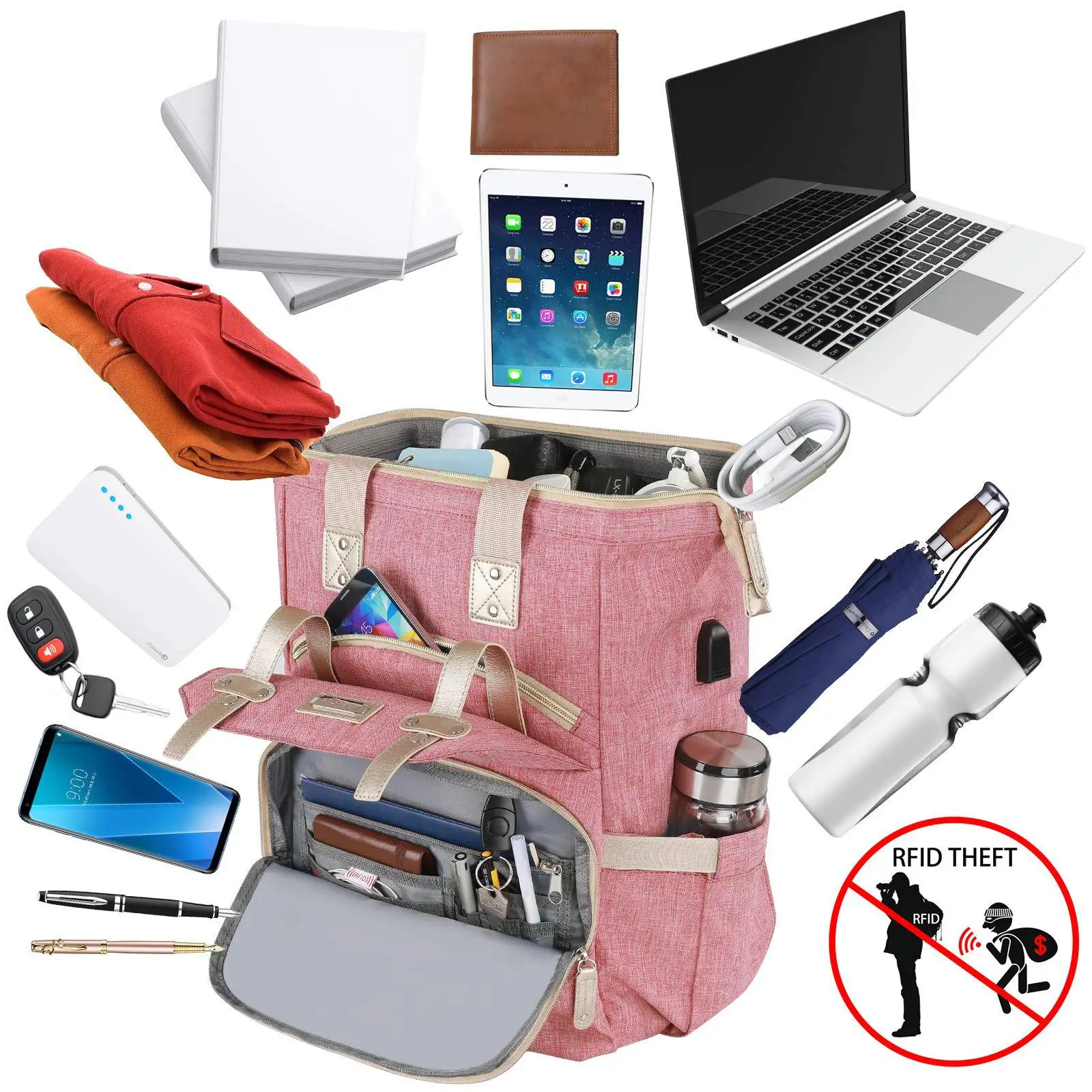 

Многофункциональная водонепроницаемая сумка для мам, вместительный рюкзак со встроенным USB-портом для зарядки, для мам