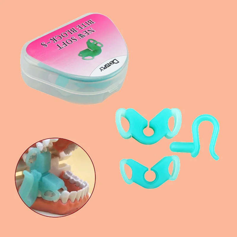 

1set Autoclave Dental Bite Blocks Prop Soft Silicone Cheek Retractor Mouth Opener