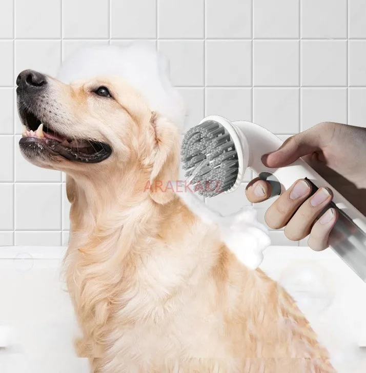 Pet Bath Brush Bubble Maker Cat and Dog Universal Massage Brush Bath Comb Hair Removal Bubble Maker