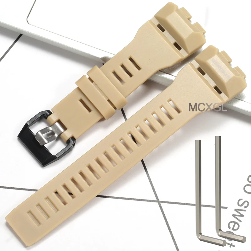 Men's Sport Waterproof Rubber Watchband Replacement Strap
