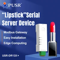 PUSR”Lipstick‘’ Size Din Rail Serial RS485 RS232 to Ethernet Modbus RTU to TCP Gateway Support Edge Computing MQTT USR-DR132/134