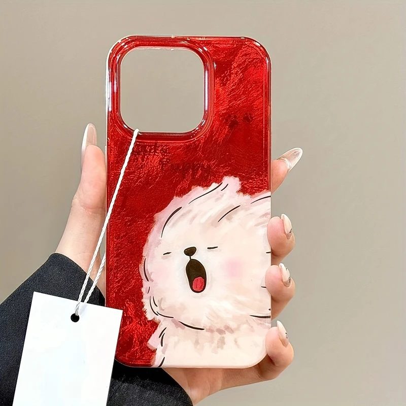 Abstract Scribbled Puppy Feather Texture Phone Case