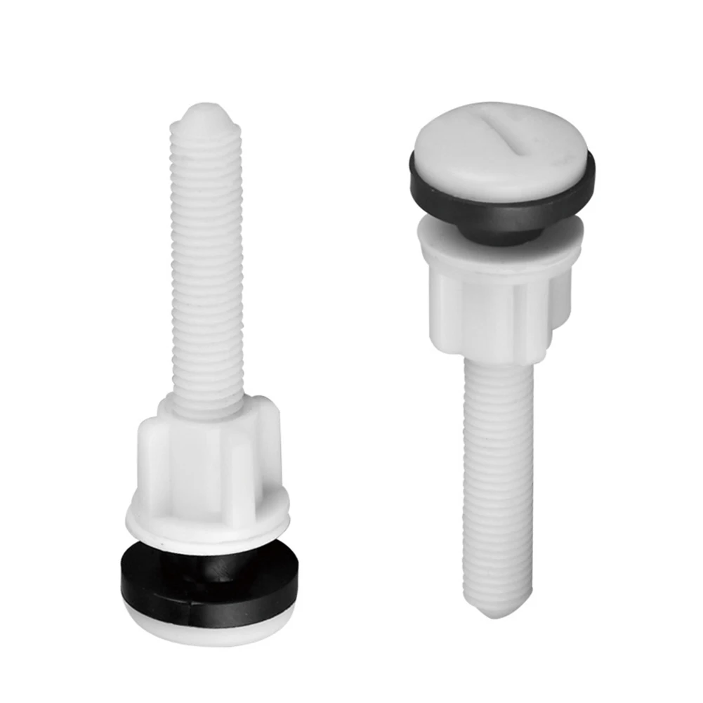 

2pcs Toilet Seat Bolts Plastic Hinge Close Coupling Bolts Nuts With Washers Bathroom Toilet Seat Household Repair Tools Access