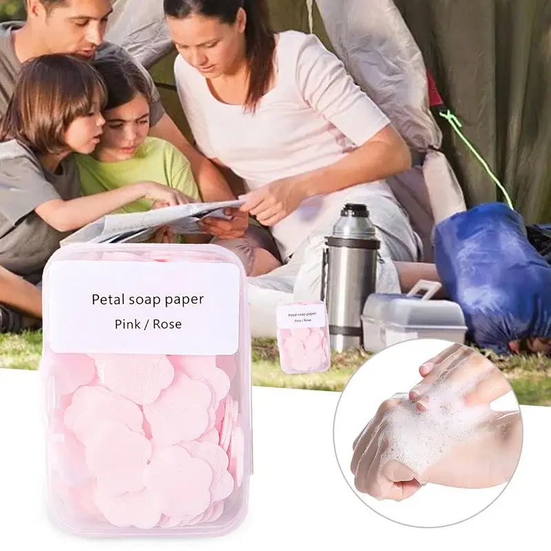 

Soap Paper Sheets Non Irritating Safe Soap Paper Disposables Portable Bath Hand Washing Slide Flakes For Travel And Outdoor