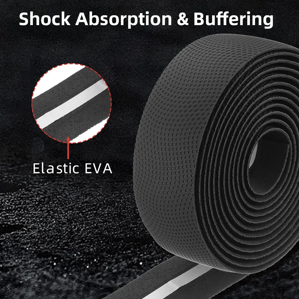 Bike Handlebar Tape Road Bike Handlebar Tape EVA/PU Soft Anti-Vibration Wrap Tape Durable Anti-slip