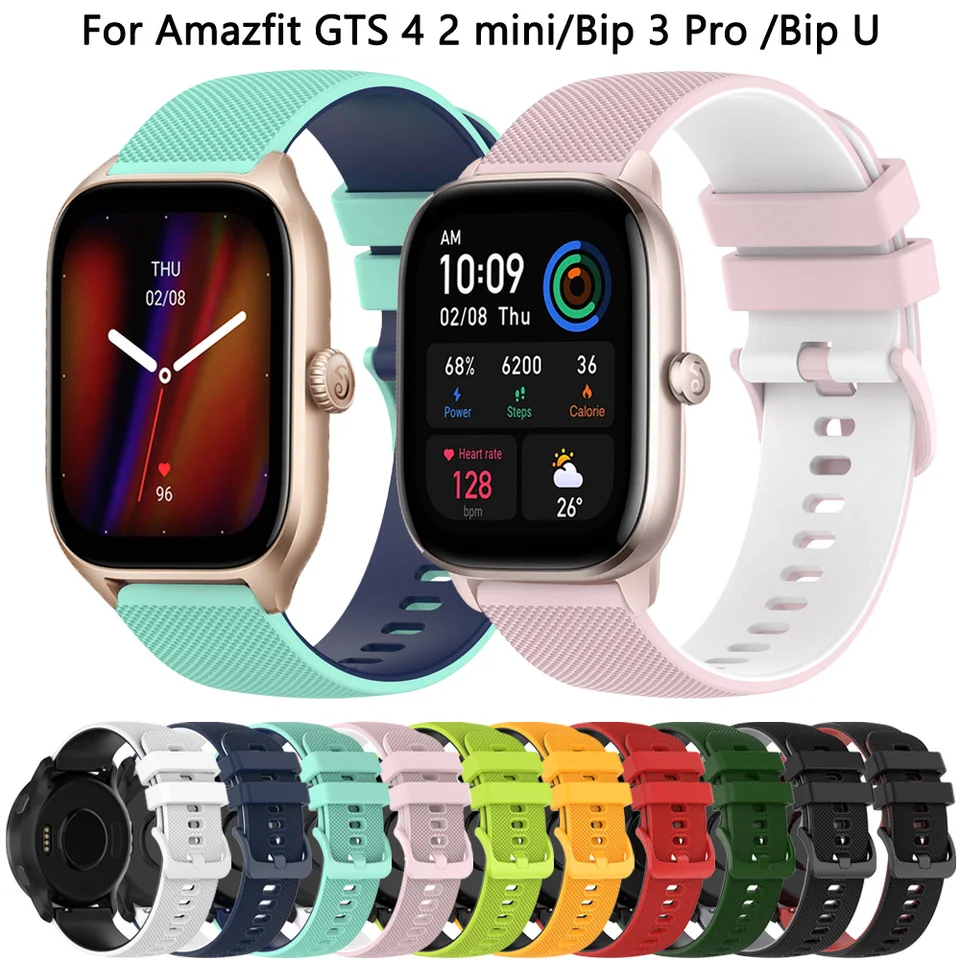 Cinturino in silicone compatibile con Amazfit Bip GTS GTR (42mm) BR43