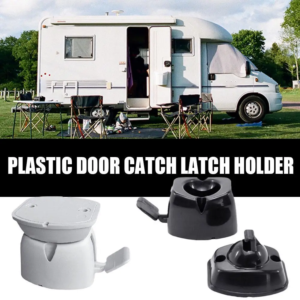 Universal RV Baggage Door Catch Compartment Clips Plastic Door Catch Latch Holder Cargo Trailer Motorhome Stop Entry hot sale universal latches catches replacement car sunglasses holder overhead console latch for most trash brabantia touch bins