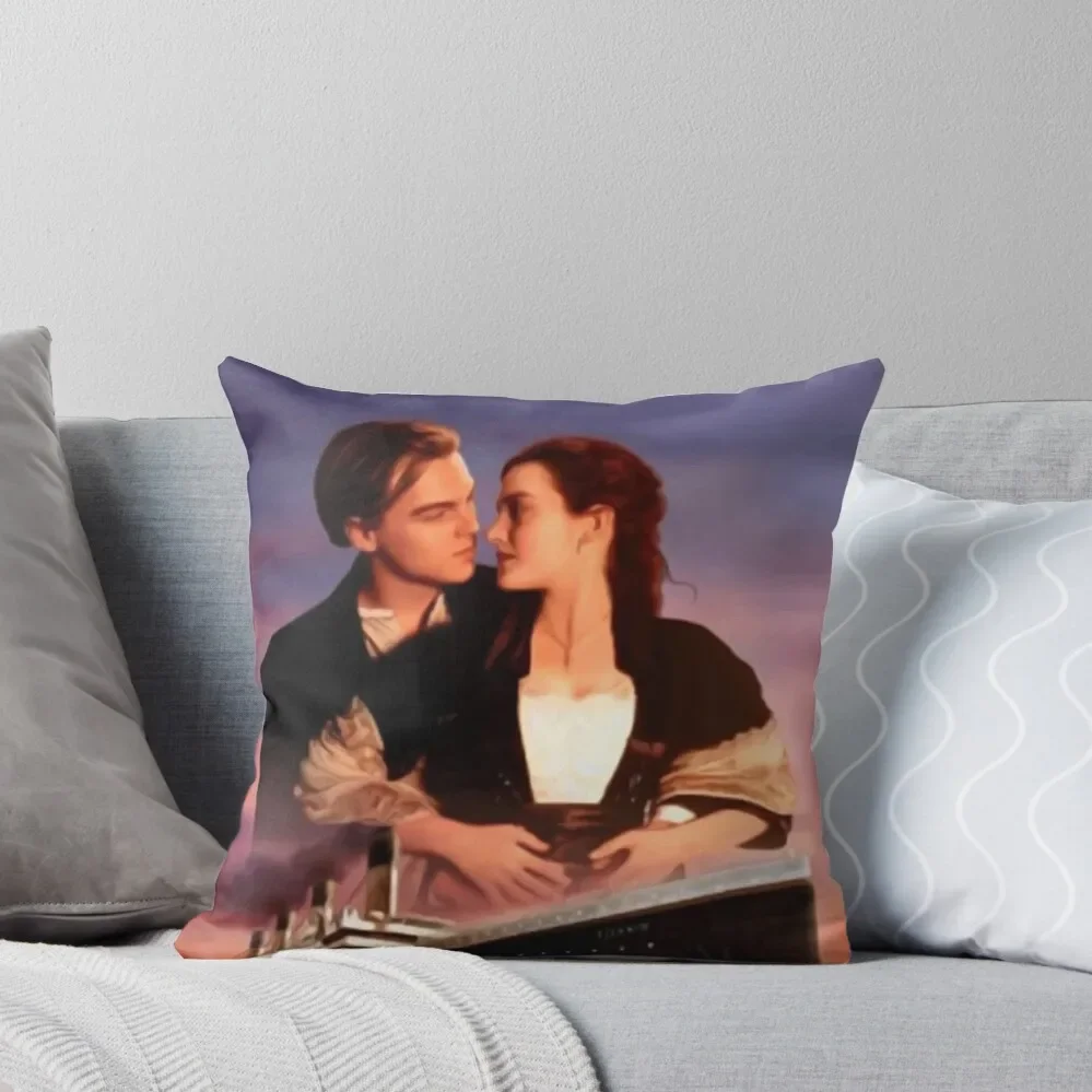 

Titanic Movie Jack and Rose Throw Pillow anime girl Cushions Home Decor Rectangular Cushion Cover