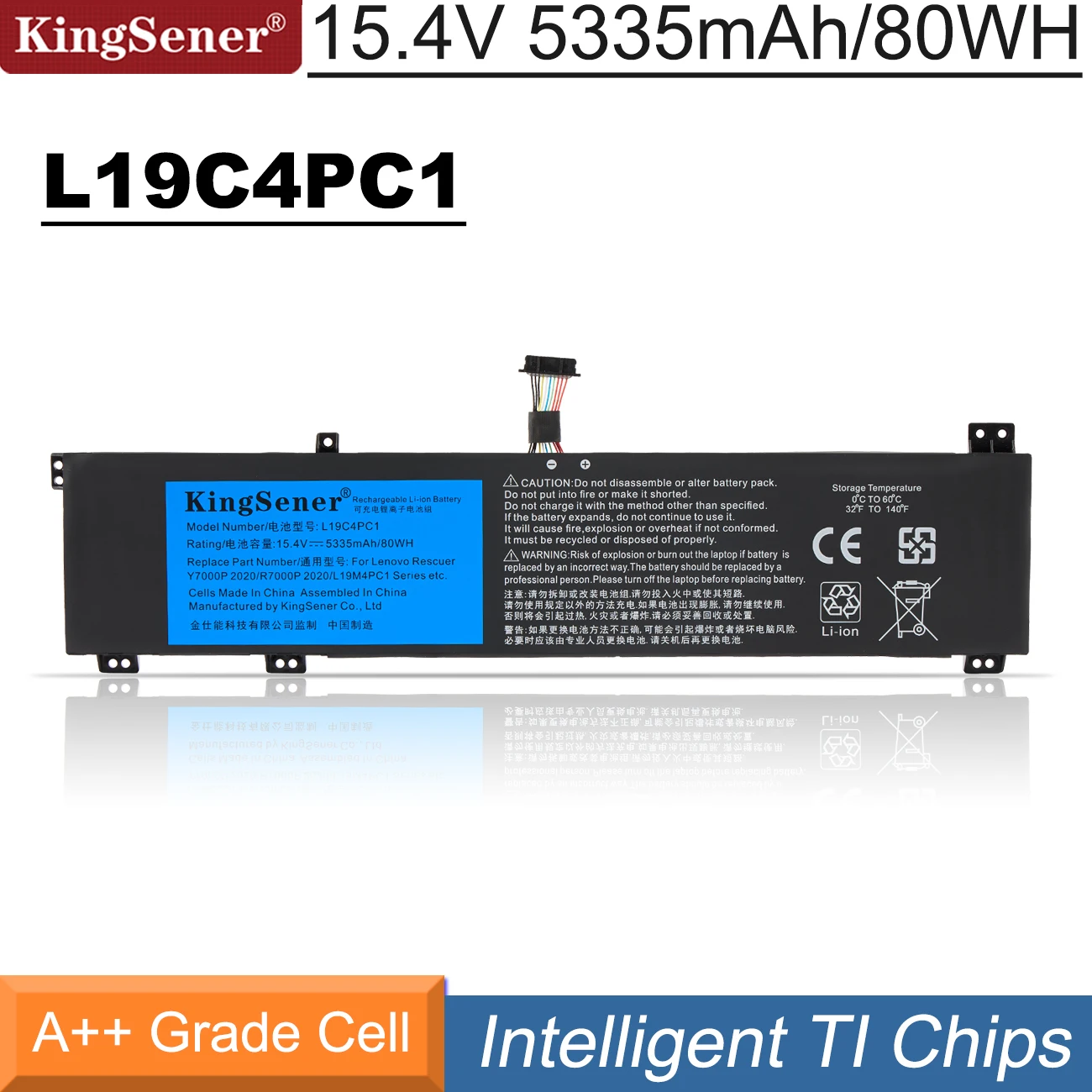 Bateria do Portátil de Kingsener L19c4pc1 L19m4pc1 para Lenovo Legion Y7000p R7000p 5p15imh05 Legião 5-15imh05 5-15arh05 5b10w861