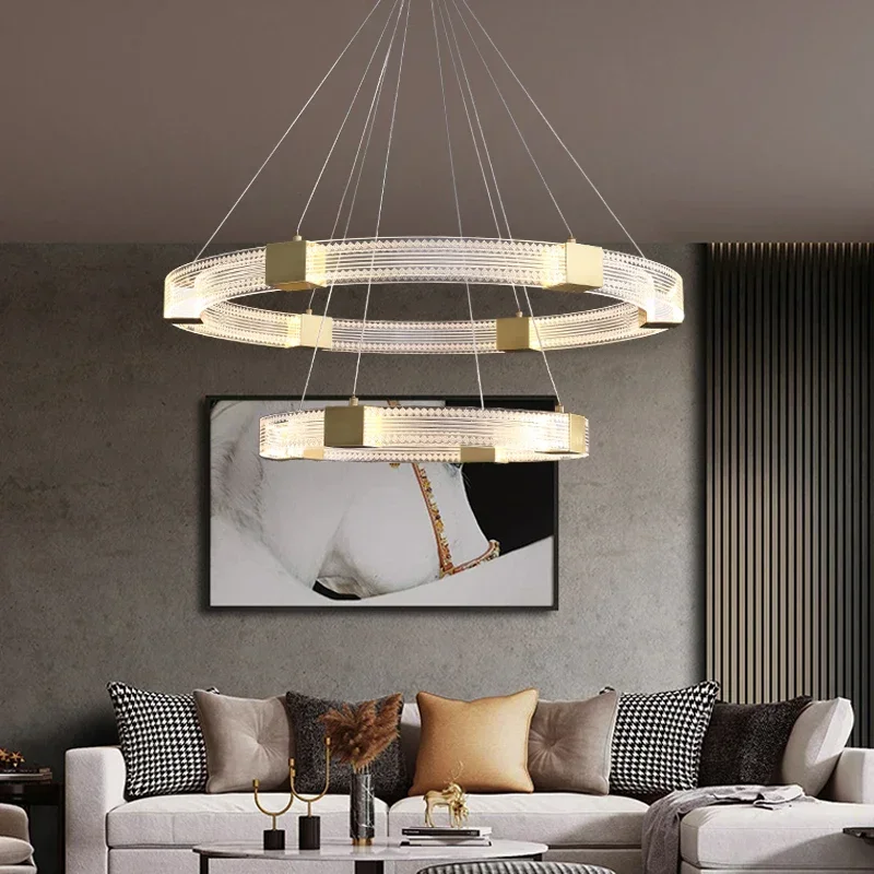 

Minimalist Chandelier Light Nordic Designer Decor Circle Pendant Lamps for Living Dining Room Bedroom Hanging Fixtures Luminaire