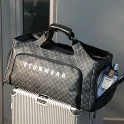 Fashion Design Handbags Men Travel Tote Bag Large Capacity Men's Luggage Bag Wet Dry Separation Sports Crossbody Shoulder Bag