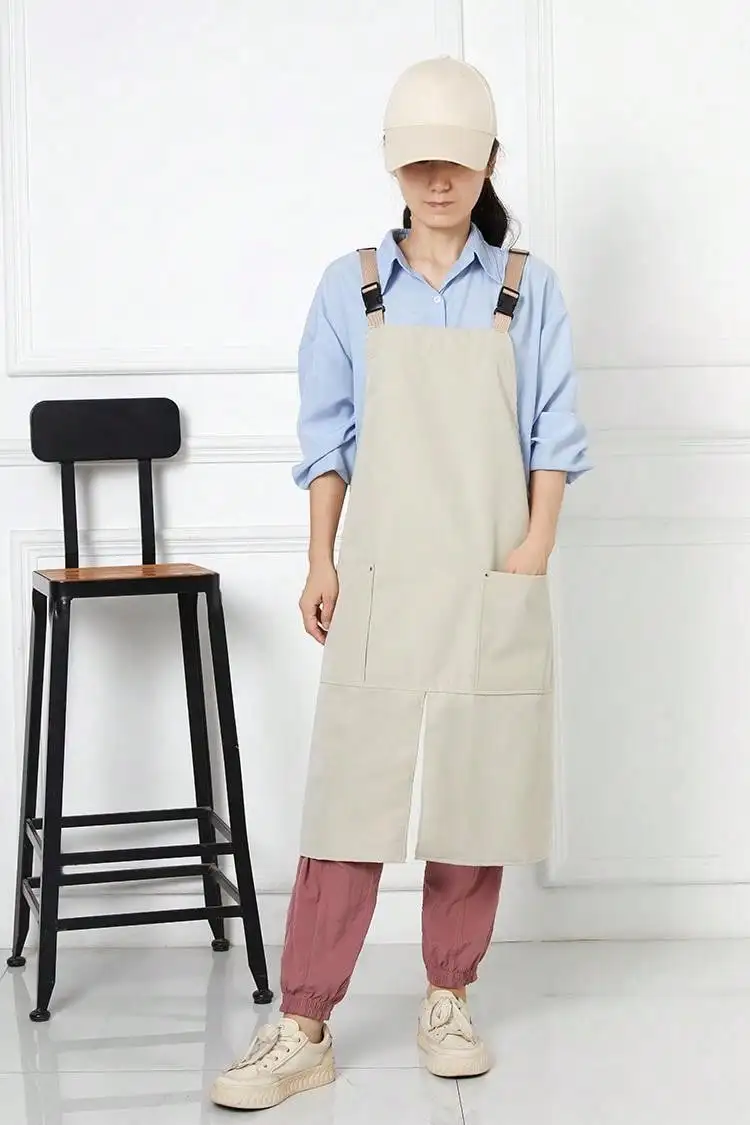 Grembiule Con Pettorina, Grembiuli Unisex Regolabili Resistenti Alle Gocce D'acqua Con 2 Tasche Grembiule Da Cucina Per Chef, Grembiule Da Disegno Per Barbecue | SHEIN ALIA