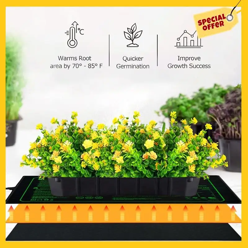 A45G-Seedling Heating Mat,Warm Hydroponic Heating Mat For Seed Starting,Indoor Gardening,Waterproof Plant Mat US Plug