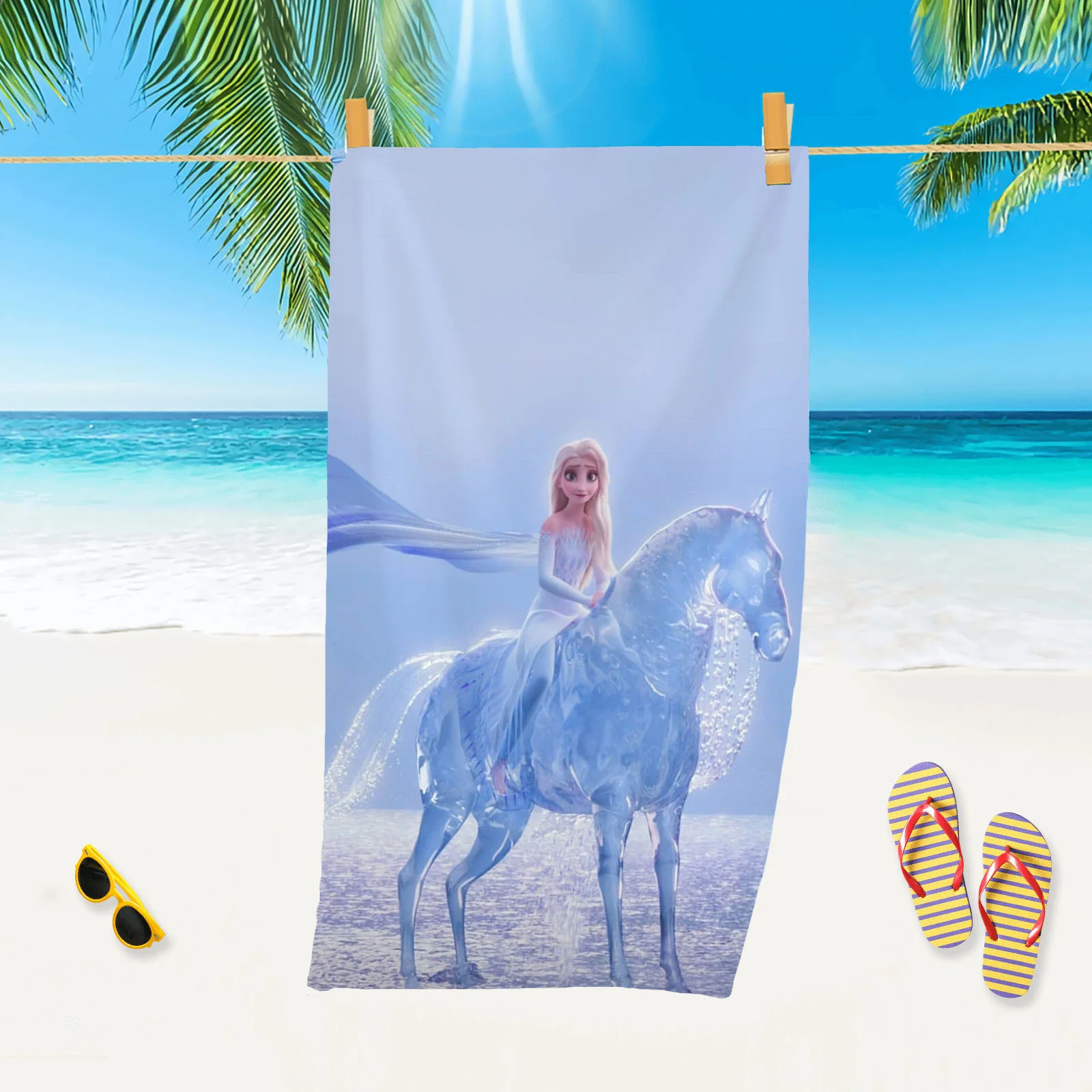 Description Picture 5 of itemFrozen Shower Towel Kids Big Towels For Bath Beach Microfiber Bathroom Set Microfibre Travel Cotton 100%