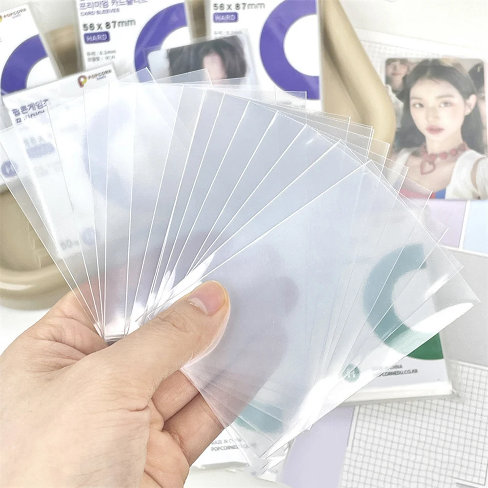 카드 슬리브 포토 카드 클리어 보호대, 한국 쉴드 보드 게임 타로 카드, 삼국지 포커, 멀티 사이즈 탑로더, 50 개