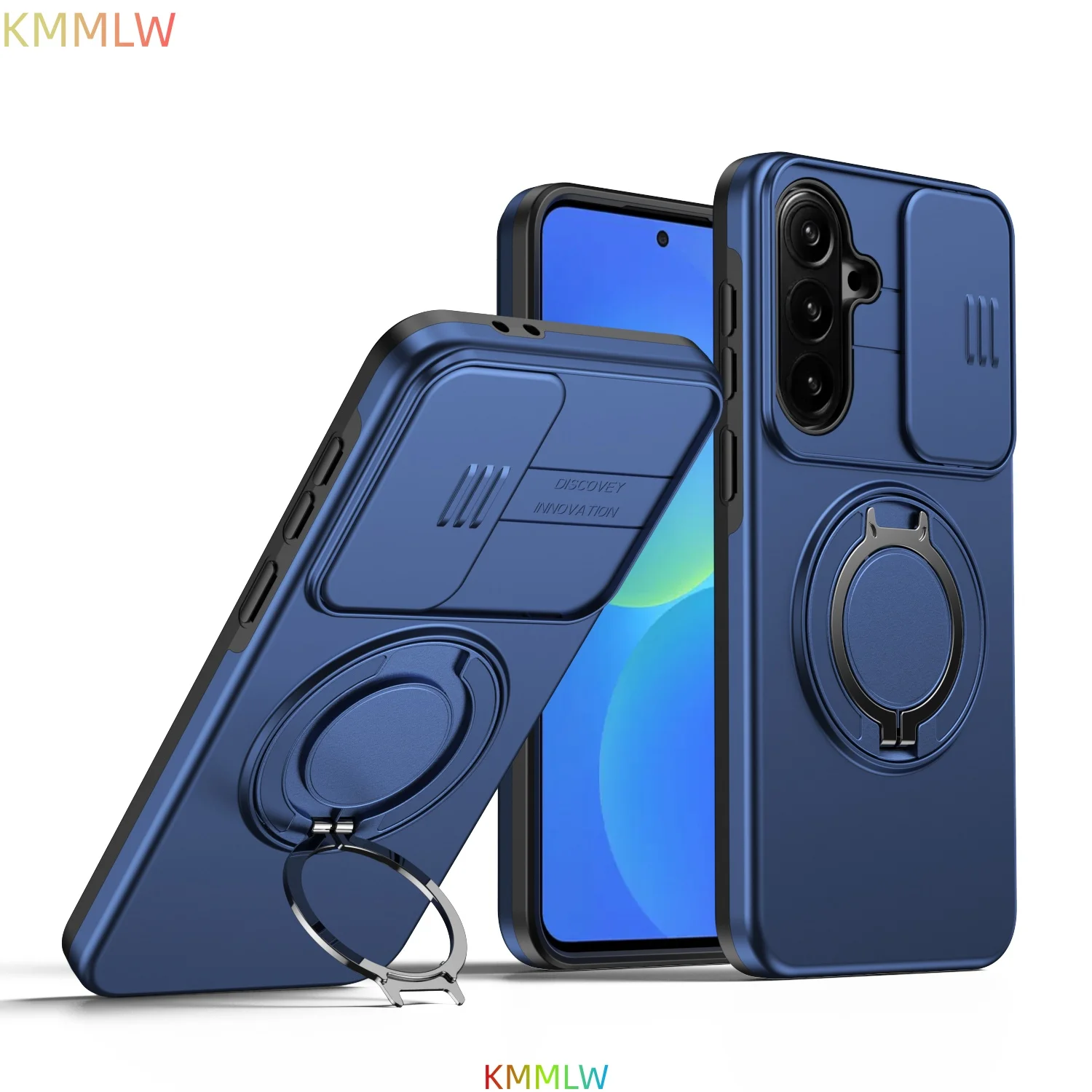 Luxury Armor Phone Case with Magnetic Bracket and Lens Protection - Shockproof Cover