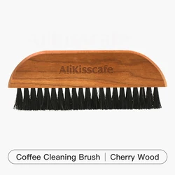 Wooden Handle Espresso Cleaning Brush - Essential Barista Tool for Coffee Grinders and Machine Maintenance (Wood)