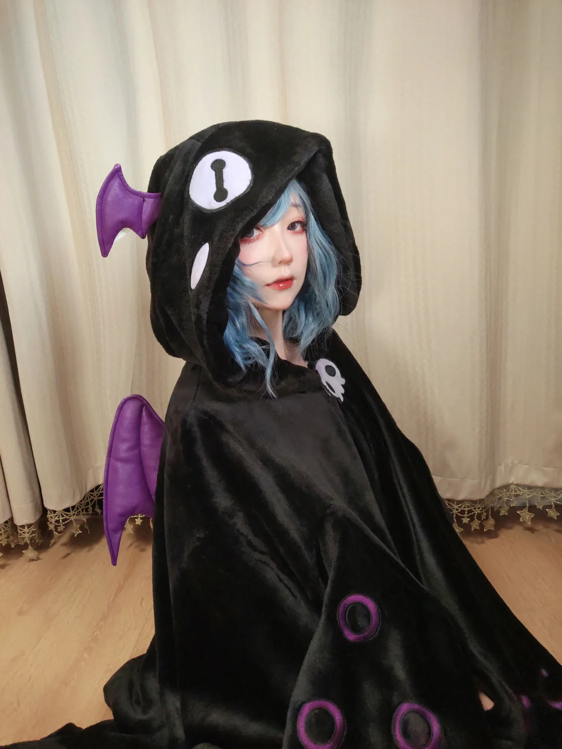 Krul Octopus Cape Plush Pajamas Kawaii Cartoon Y2k Anime Cloak Cosplay  Costume Halloween Adults Winter Sleepwear Blanket Cape 2