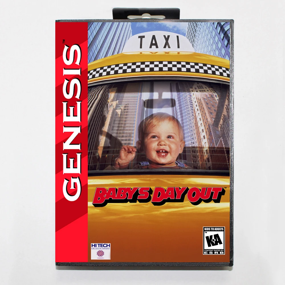 Babys Day Out Md Game Card Con Scatola Usa Per Console Sega Megadrive Genesis A 16 Bit