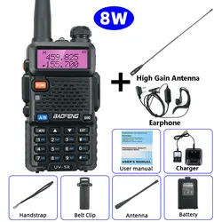 BaoFeng High-Power Two-Way Radio Walkie Talkie, VHF/UHF Dual Band Wireless Receiver - Australia Standard (8W Add Antenna)