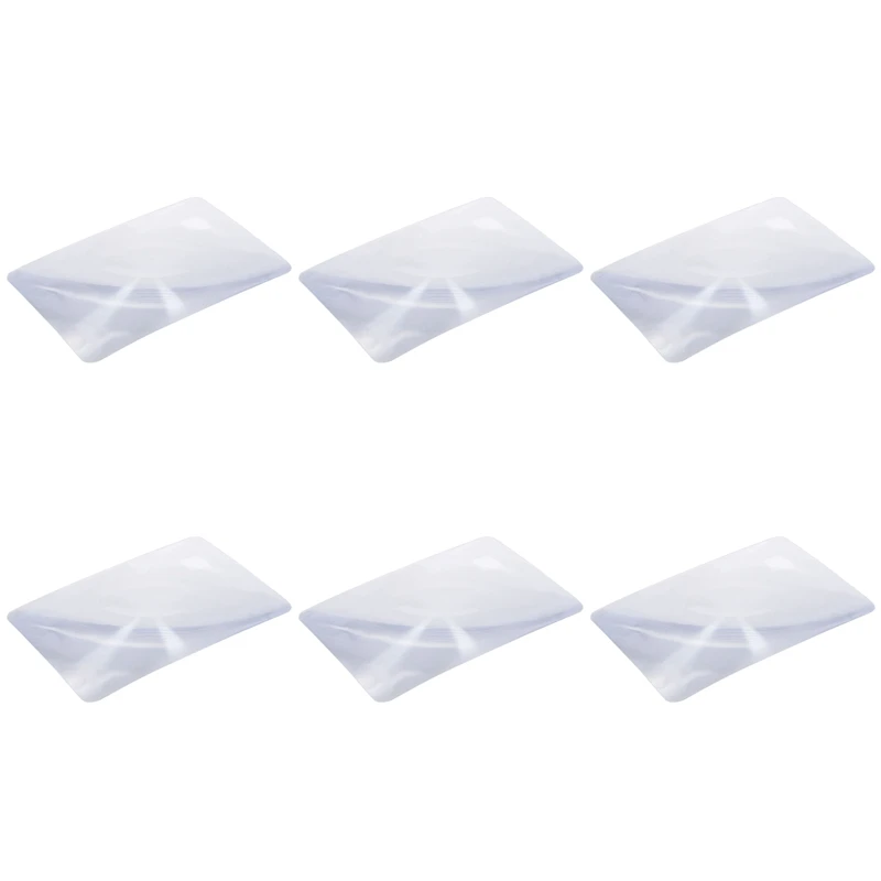 

6Pcs Magnifier Fresnel Lens Page 3X Magnifying Sheet 180X120X0.5Mm