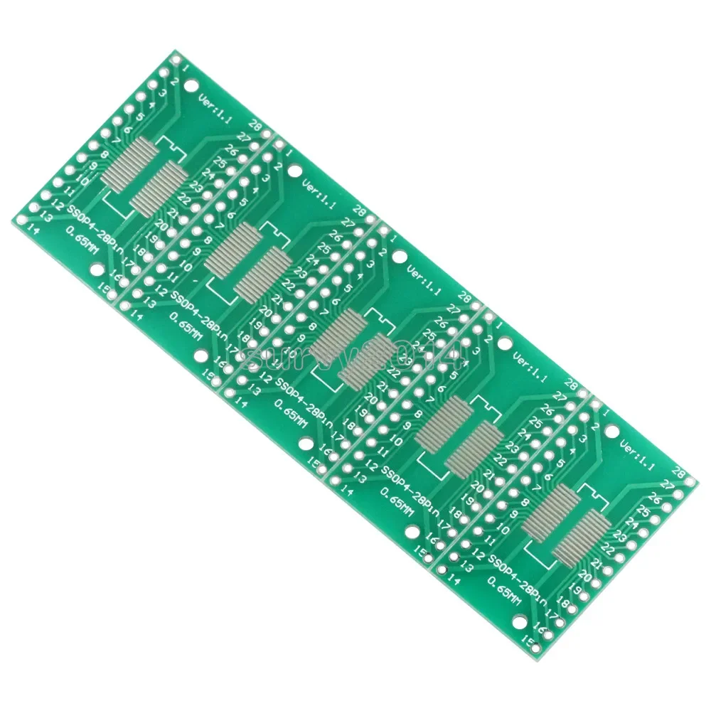 

10PCS SSOP28 SOP28 TSSOP28 to DIP28 Adapter Converter PCB Board 0.65MM 1.27MM NEW