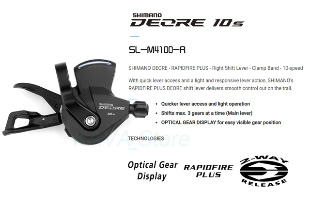 SHIMANO Deore M4100 Groupset M4100 Shift Lever RD M4120 Rear