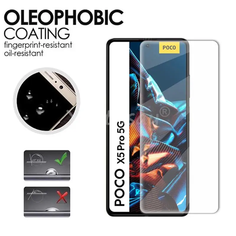 GOKEN Vetro Sfumato Cover Per Xiaomi Poco X5 Pro 5G – Protezione Rigida Con Retro In Vetro Temperato E Bordo Morbido In Silicone, Antigraffio E Trasparente - 4