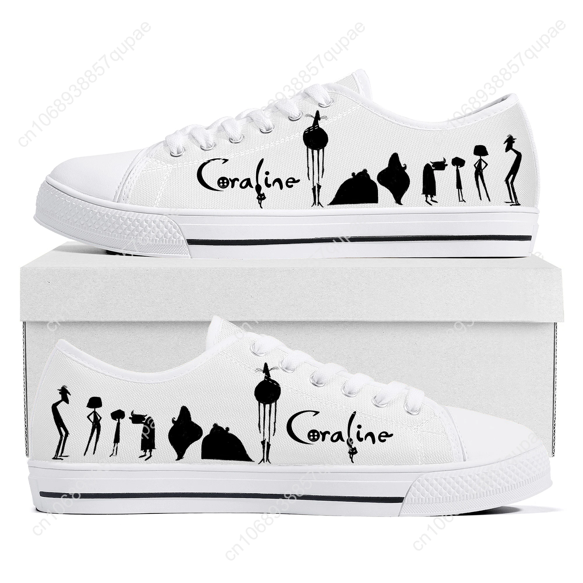 Coraline The Secret Door Cartoon Low Top High Quality Sneakers Men Women Teenager Canvas Sneaker Casual Couple Shoes Custom Shoe 2
