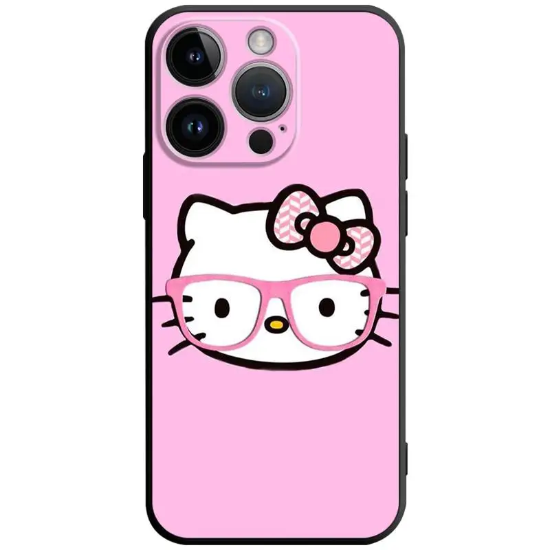 thumbnail image 1 of Funda de teléfono para iPhone 11, 14, 12, 13 Pro Max, 7, 8, XR, X, XS, 6, 6S Plus, MINI Capa de silicona, Hello Kitty, Color rosa, estilo, 1 of 5