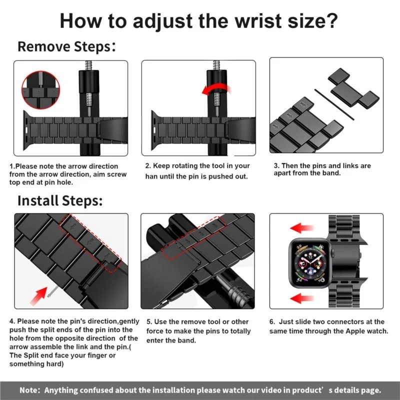 Band Adjustment Remove Links From Apple Watch Band Transparent
