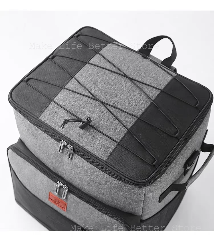 Cooler Bag Outdoor Refrigerator Ice Box Outdoor Thermal Cooler Box Trolley Wheels Camping Portable Cooler Warm Refrigerator