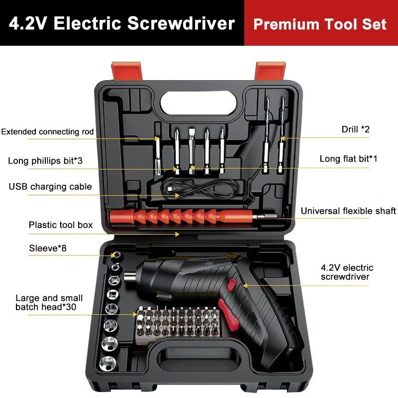 4.2V Electric Drill Cordless Power Tools Set Household Maintenance Repair 1800mAh Lithium Battery Mini Household Screwdriver images - 6