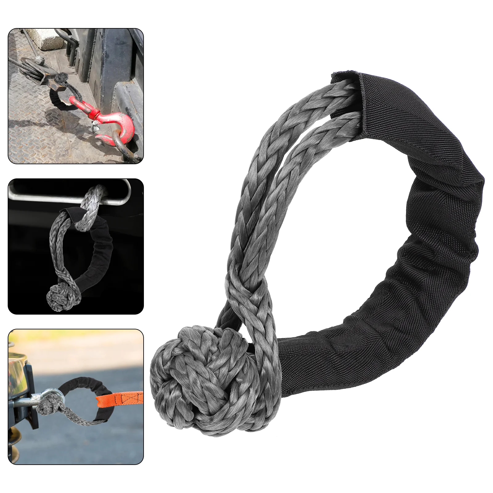 

Pimple Rope Winch Cable Portable Shackle Multifunction for Outdoor Flexible Nylon Car Repair Tool