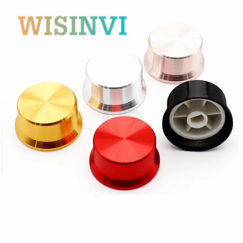 Potentiometer Encoder Knob 2PCS Aluminum Half Shaft Knob Diameter 30mm Height 15mm D-Shaped Inner Hole 6mm potentiometer knob cap aluminum knob rotary encoder knob