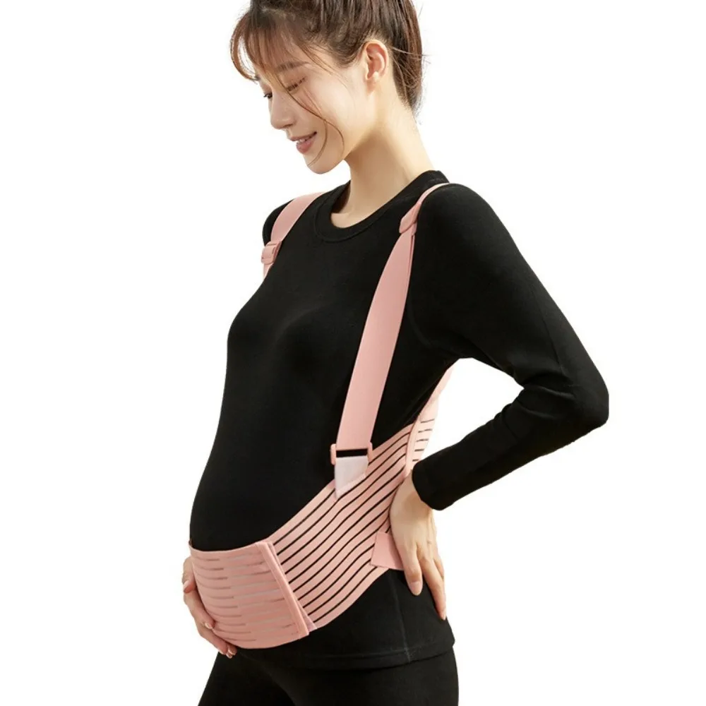 Adjustable Prenatal Support Belt Ultra-thin with Shoulder Maternity Belly Bands Breathable Pregnancy Abdominal Binder