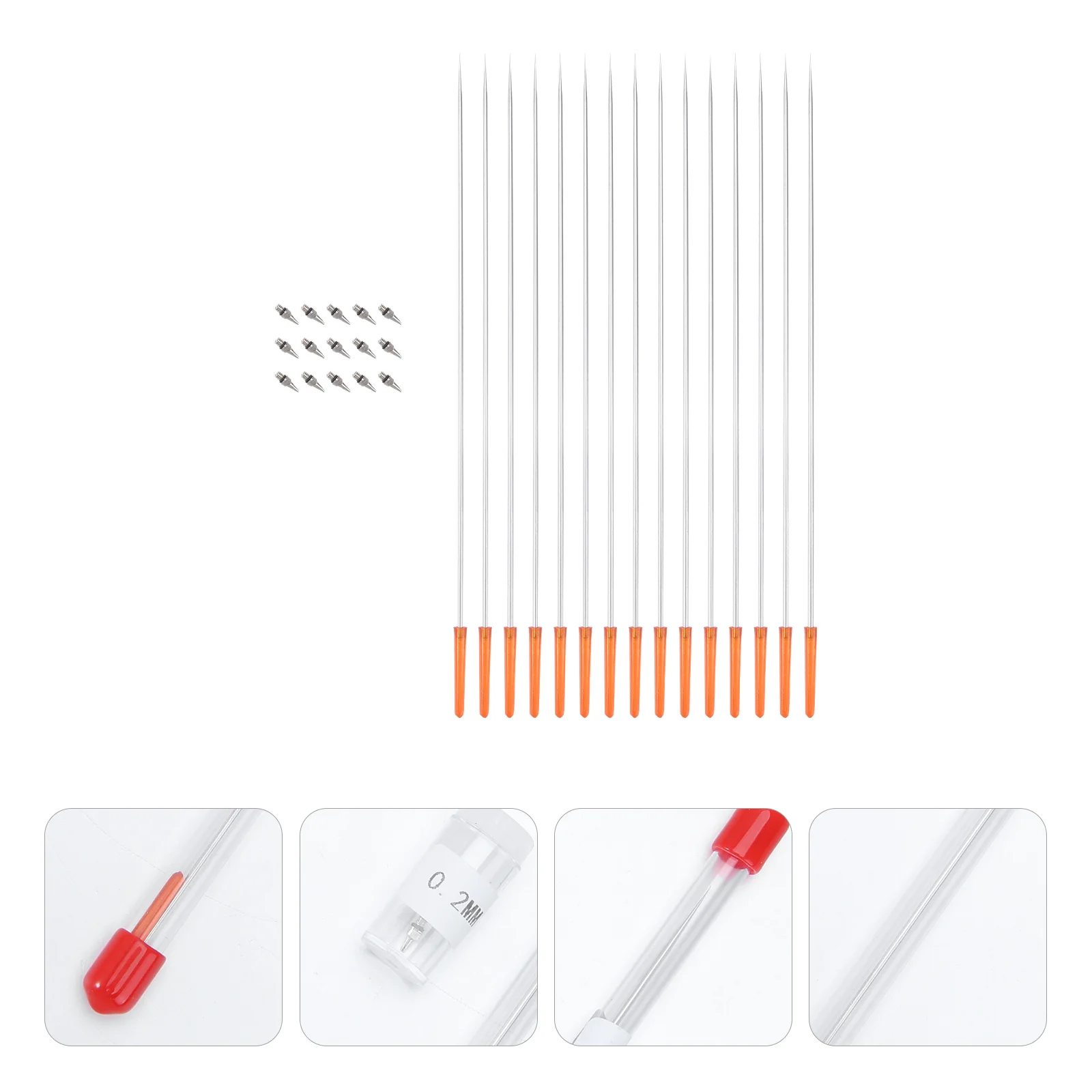 

1 Set/Total 10pcs 02mm Nozzles + Needles for Airbrush (Random Color)