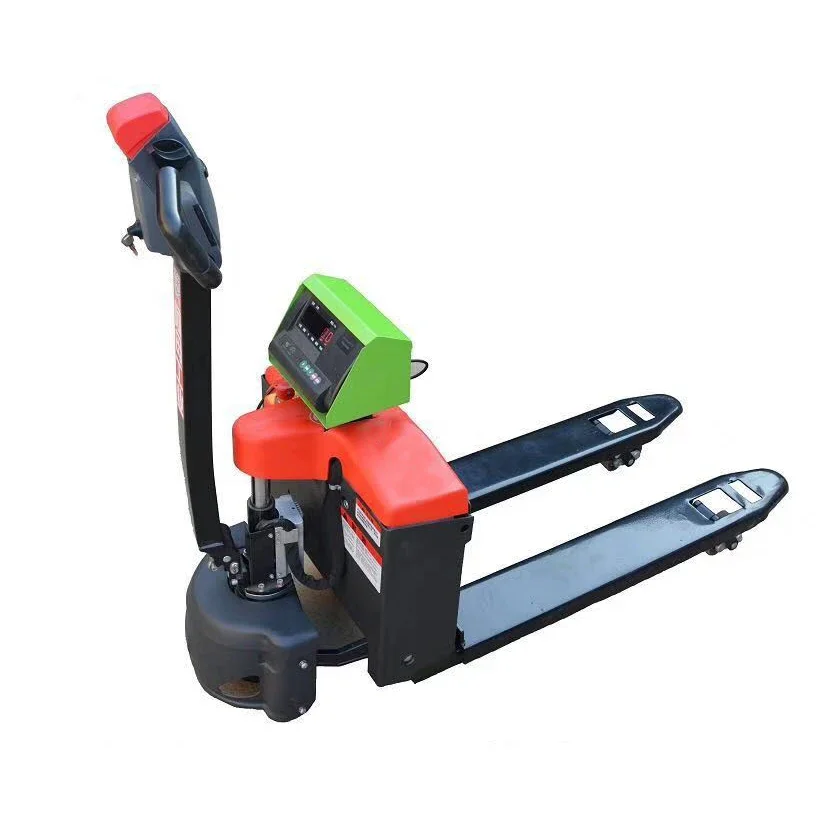 Mini Handling Equipment 1.5 Ton Capacity Battery Charge Full Battery Powered Jack Pallet Truck with Electronic Scale